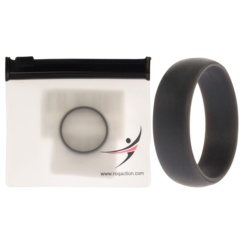 Silicone Wedding Ring - Grey by ROQ for Men - 16 mm Ring